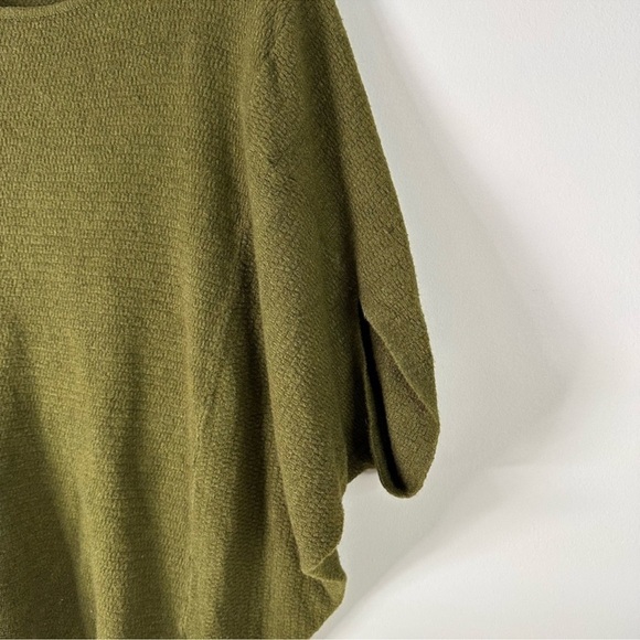 COCO+CARMEN Dolman Sweater in Olive Green One Size Oversized Fitted 3/4 Sleeve - Picture 4 of 5